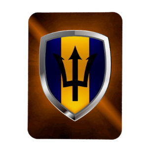 Imán Emblema metálico de Barbados