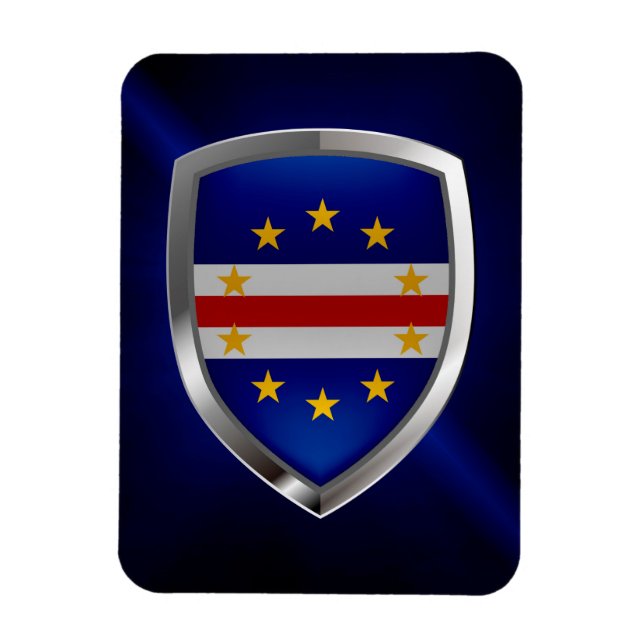 Imán Emblema metálico de Cabo Verde (Vertical)