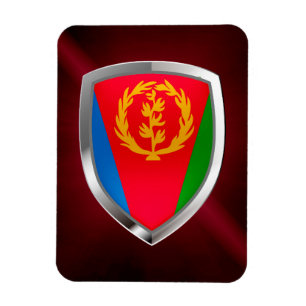 Imán Emblema metálico de Eritrea