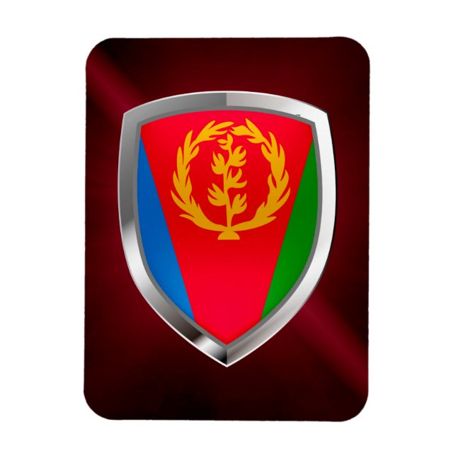 Imán Emblema metálico de Eritrea (Vertical)