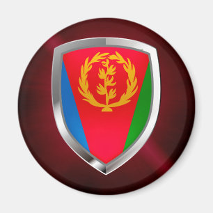 Imán Emblema metálico de Eritrea