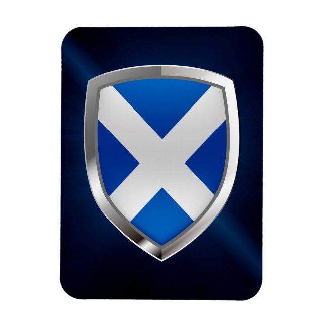 Imán Emblema metálico de Escocia (Vertical)