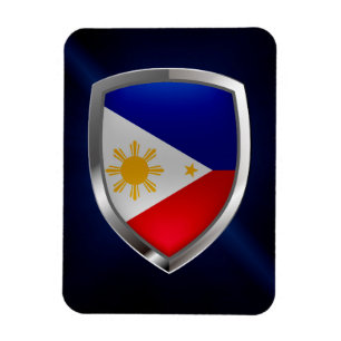 Imán Emblema metálico de Filipinas