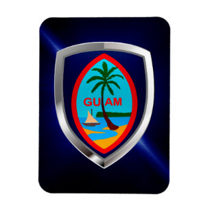 Imán Emblema metálico de Guam