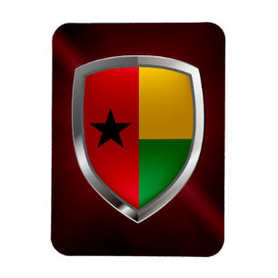 Imán Emblema metálico de Guinea-Bissau