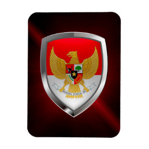 Imán Emblema metálico de Indonesia