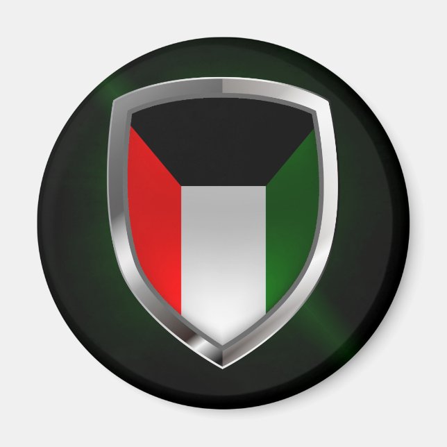 Imán Emblema metálico de Kuwait (Frente)