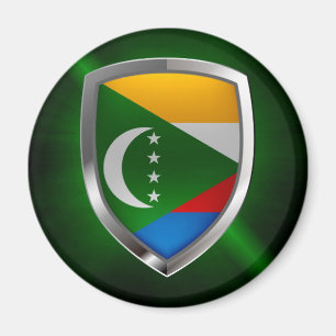 Imán Emblema metálico de las Comoras