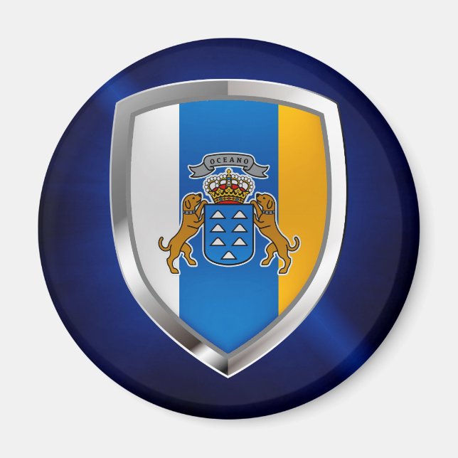 Imán Emblema metálico de las Islas Canarias (Frente)
