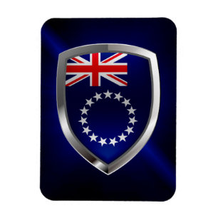 Imán Emblema metálico de las Islas Cook