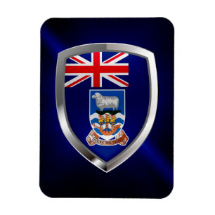 Imán Emblema metálico de las Islas Malvinas