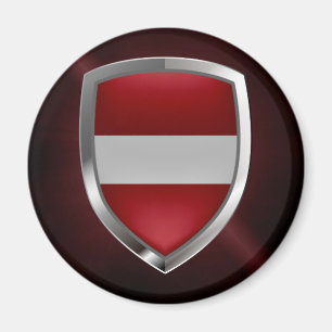 Imán Emblema metálico de Letonia