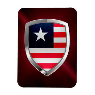 Imán Emblema metálico de Liberia