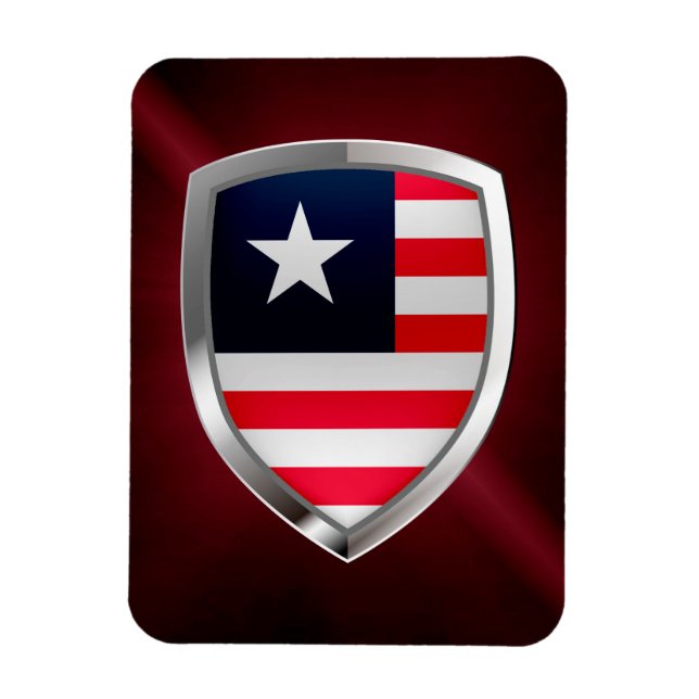Imán Emblema metálico de Liberia (Vertical)