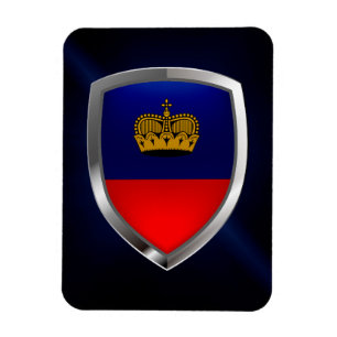 Imán Emblema metálico de Liechtenstein