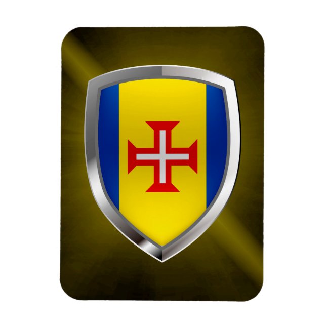 Imán Emblema metálico de Madeira (Vertical)