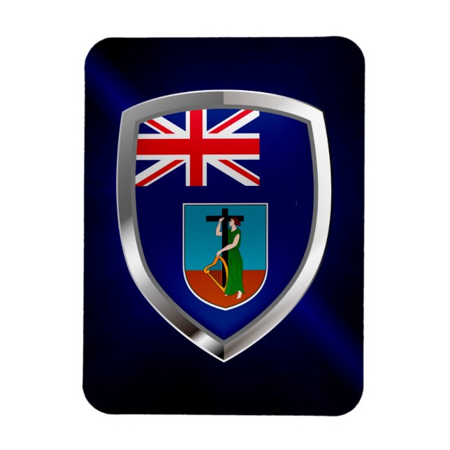 Imán Emblema metálico de Montserrat (Vertical)