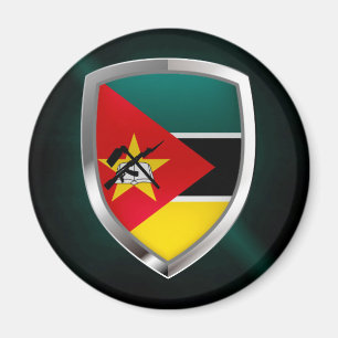 Imán Emblema metálico de Mozambique