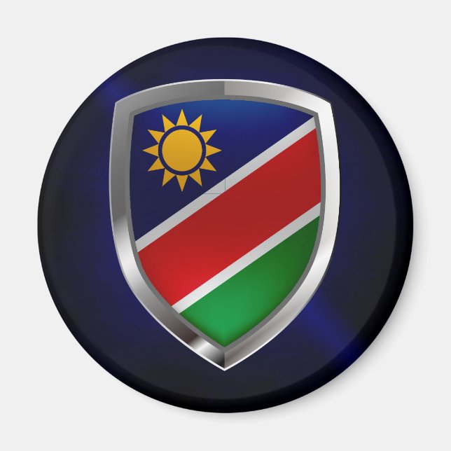 Imán Emblema metálico de Namibia (Frente)