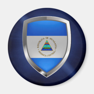 Imán Emblema metálico de Nicaragua