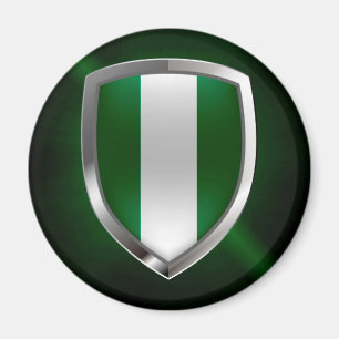 Imán Emblema metálico de Nigeria