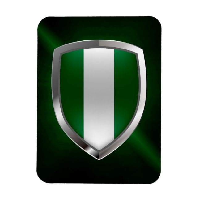 Imán Emblema metálico de Nigeria (Vertical)
