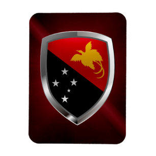 Imán Emblema metálico de Papúa Nueva Guinea