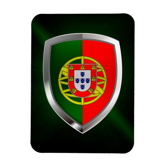 Imán Emblema metálico de Portugal (Vertical)