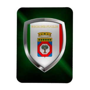 Imán Emblema metálico de Puglia