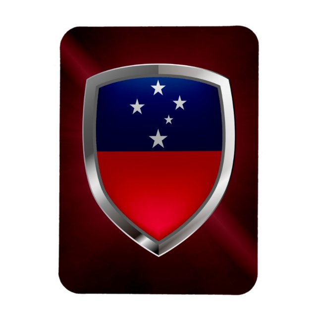 Imán Emblema metálico de Samoa (Vertical)