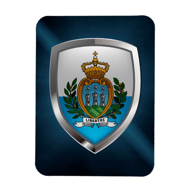 Imán Emblema metálico de San Marino (Vertical)