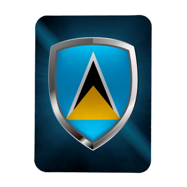Imán Emblema metálico de Santa Lucía (Vertical)