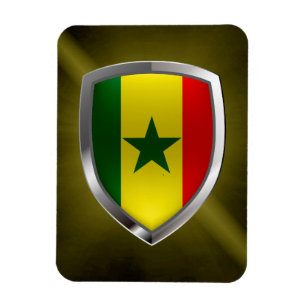 Imán Emblema metálico de Senegal