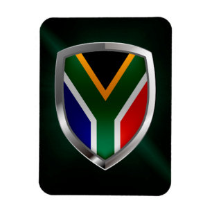 Imán Emblema metálico de Sudáfrica