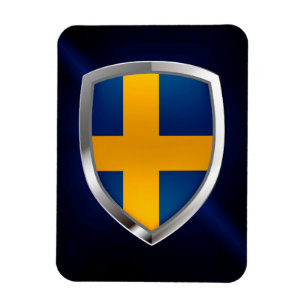 Imán Emblema metálico de Suecia