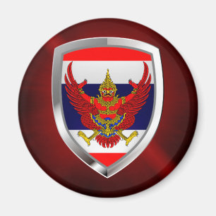 Imán Emblema metálico de Tailandia
