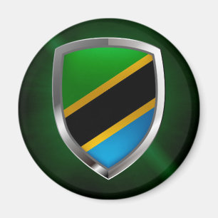 Imán Emblema metálico de Tanzania