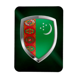 Imán Emblema metálico de Turkmenistán