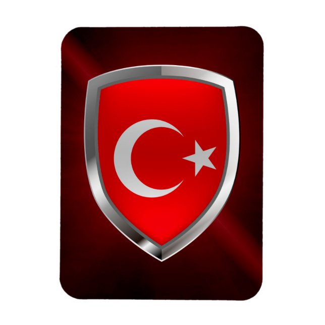 Imán Emblema metálico de Turquía (Vertical)