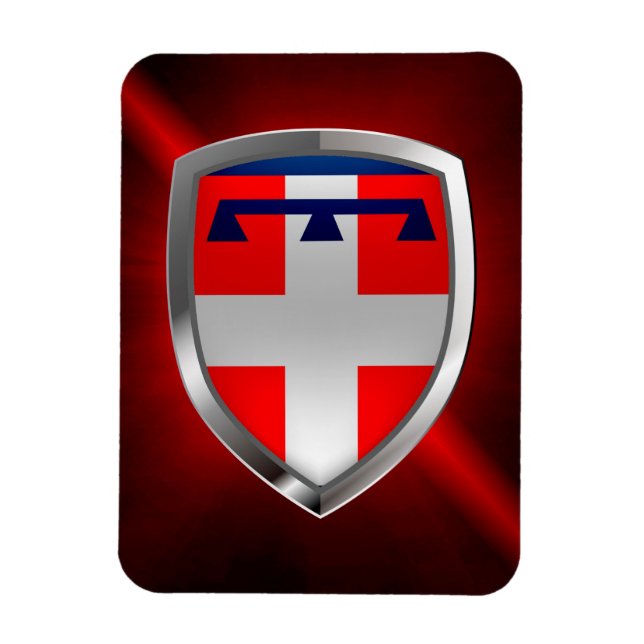 Imán Emblema metalico piemonte (Vertical)