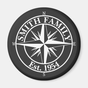 Imán Emblema personalizable de monograma de estrella de