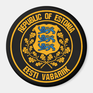 Imán Emblema redondeado de Estonia