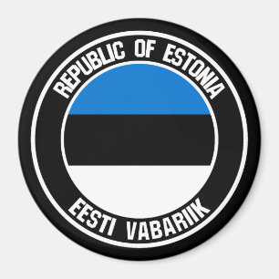 Imán Emblema redondeado de Estonia