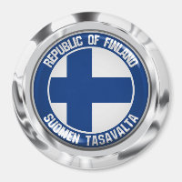 Emblema redondeado de Finlandia
