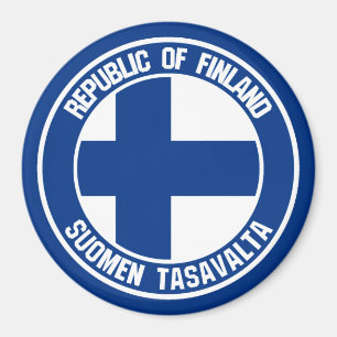 Imán Emblema redondeado de Finlandia