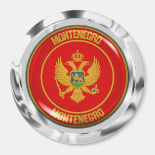 Imán Emblema redondeado de Montenegro