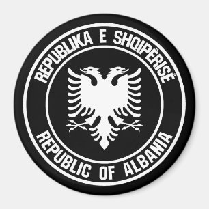 Imán Emblema redondo de Albania