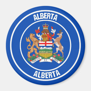 Imán Emblema redondo de Alberta