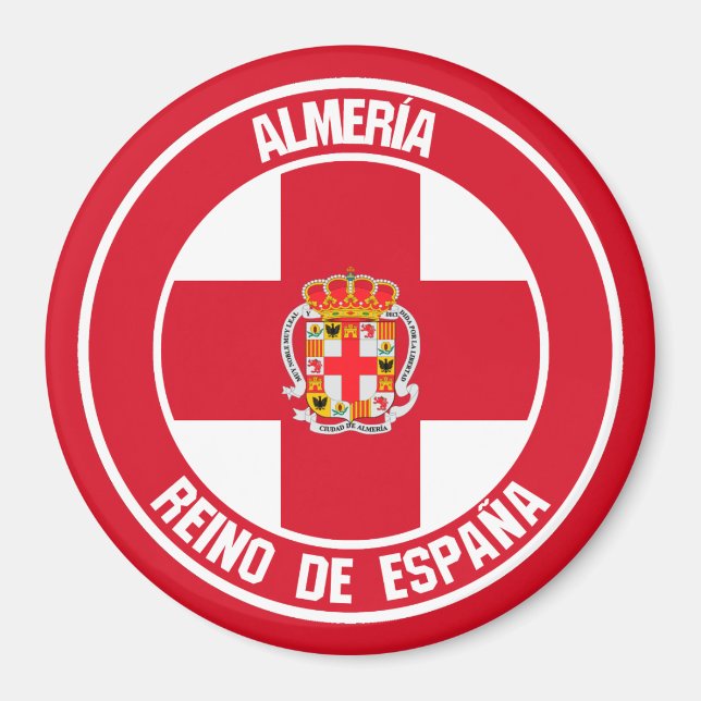 Imán Emblema redondo de Almería (Frente)