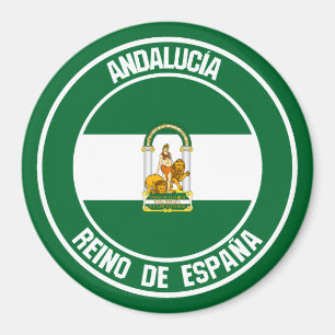 Imán Emblema redondo de Andalucía